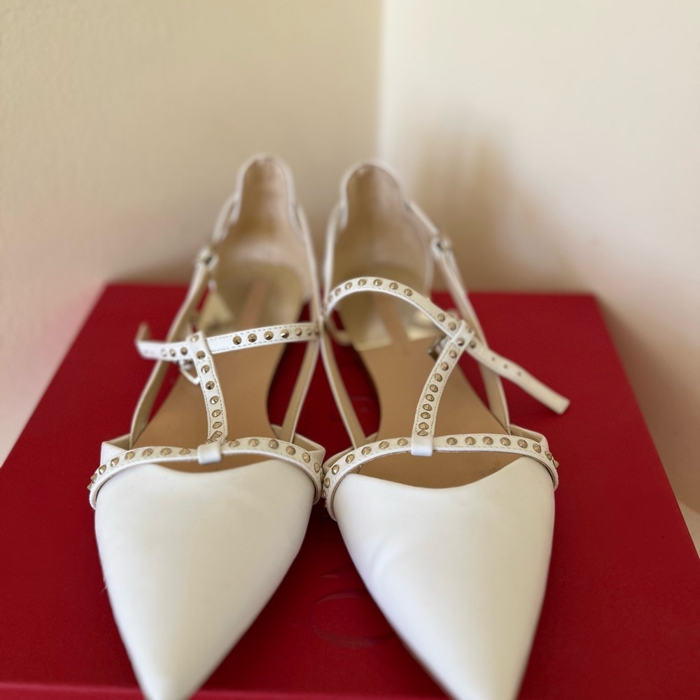 Zara White Studded Women's Shoes
